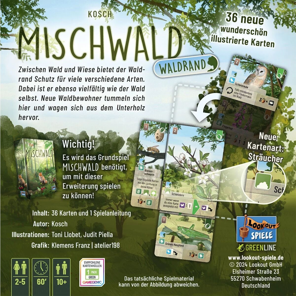 Asmodee Lookout Spiele Mischwald – Waldrand