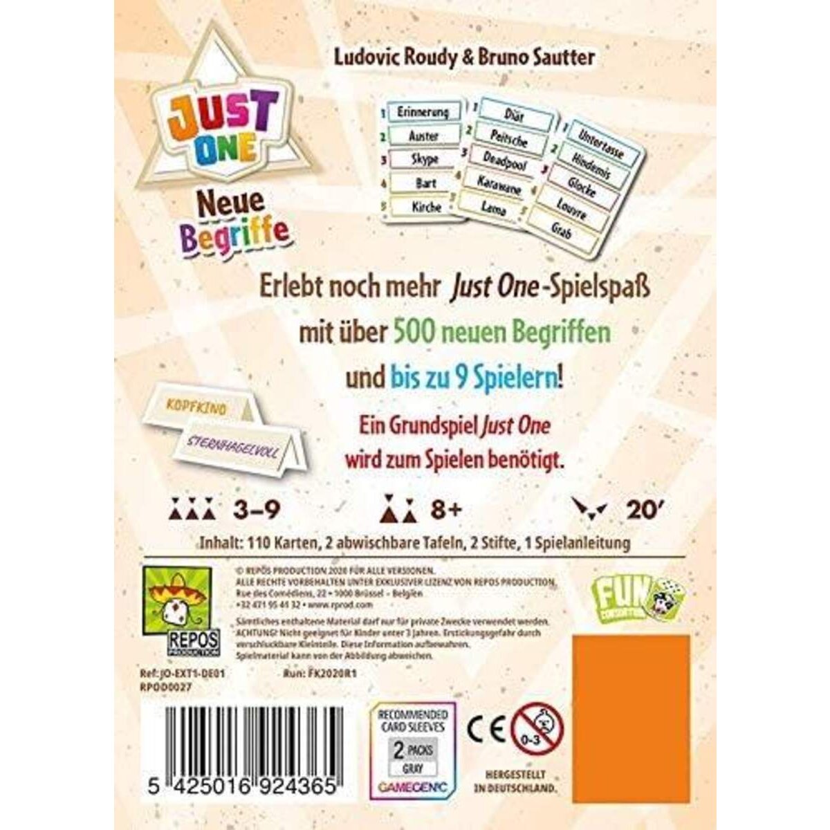 Asmodee Repos Production Erweiterungsset Just One - Neue Begriffe