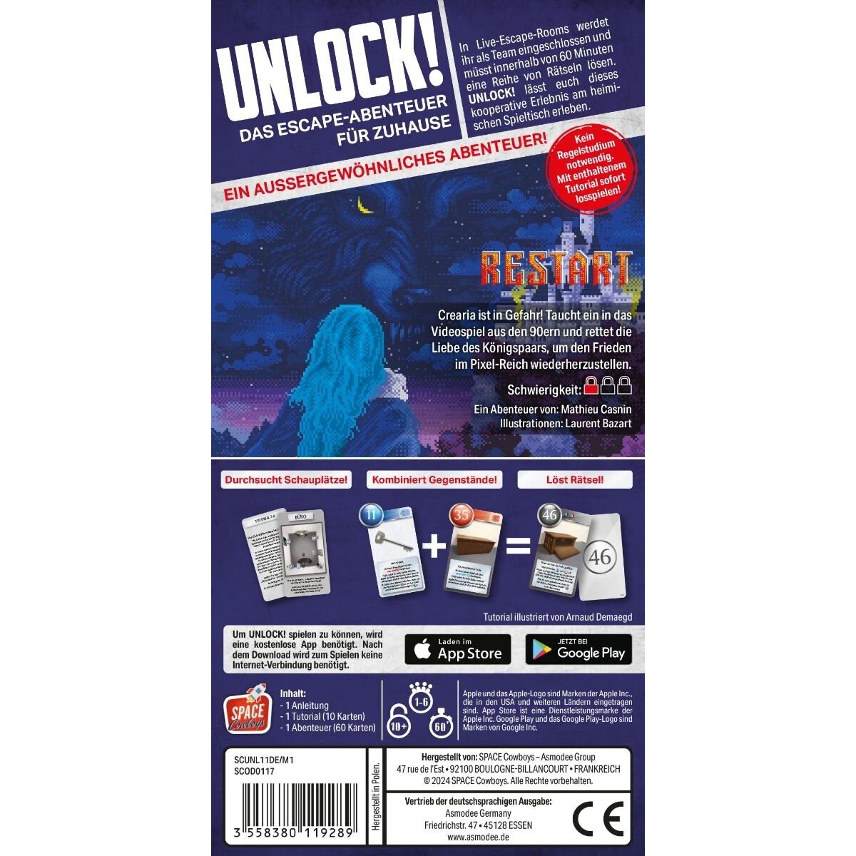 Asmodee Space Cowboys Unlock! Restart