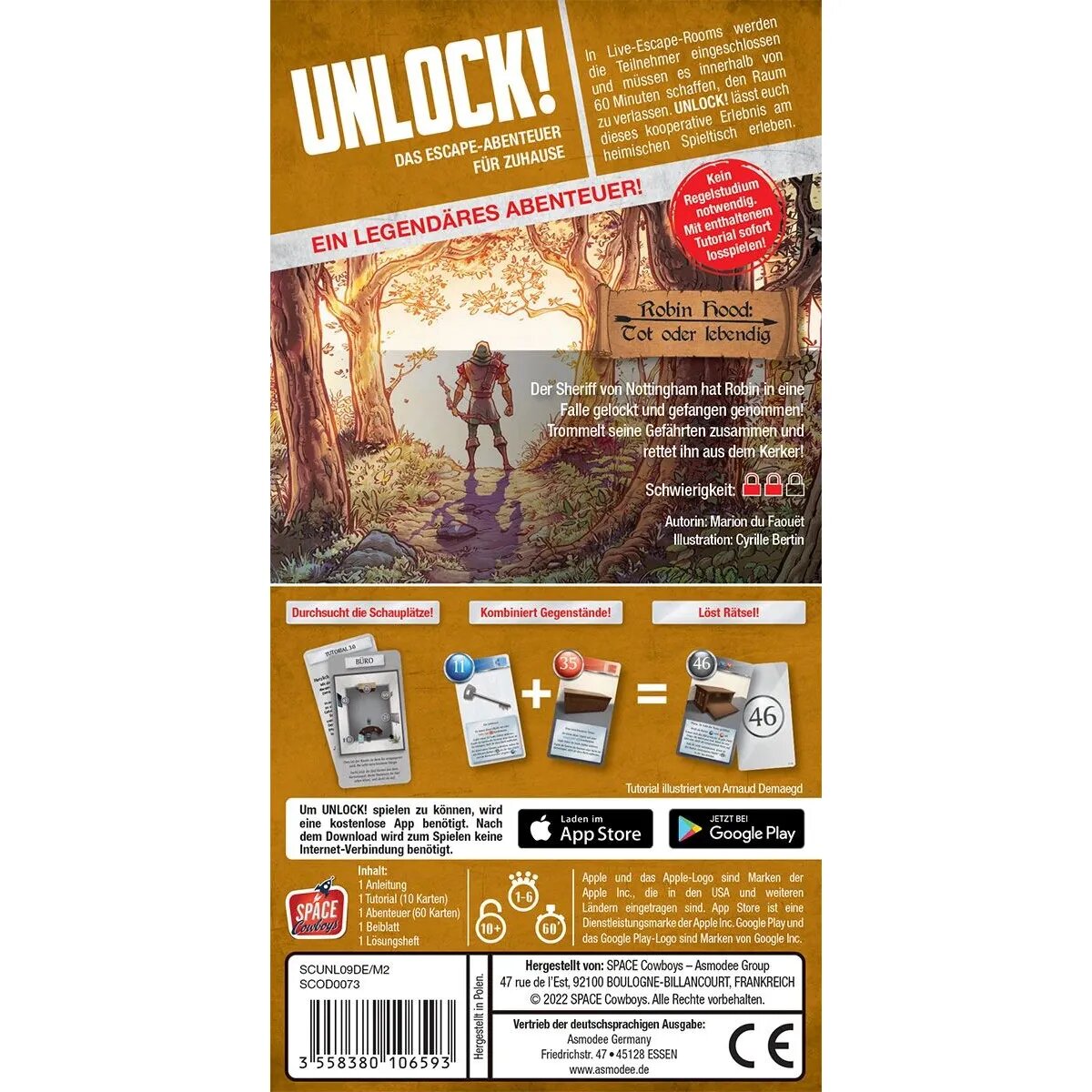 Asmodee Space Cowboys Unlock! Robin Hood Tot oder lebendig (Einzelszenario)