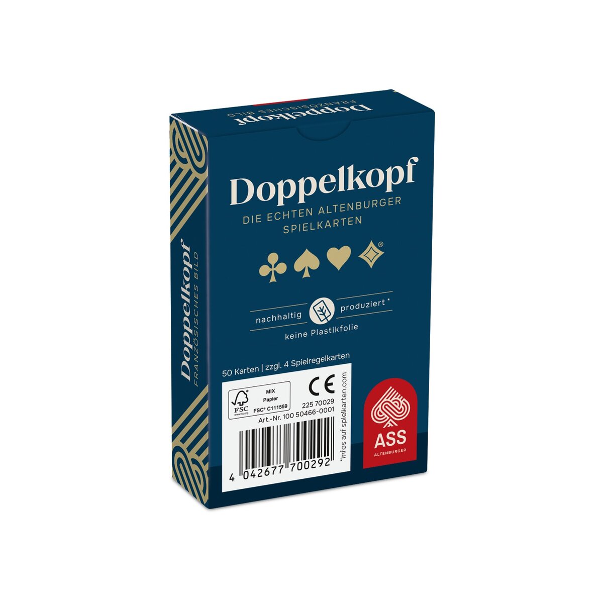 ASS Altenburger FSC Doppelkopf Leinen, französisches Bild in Faltschachte