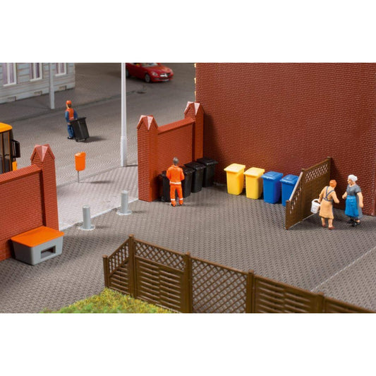 Auhagen 41649 - Mülltonnen mit Zubehör