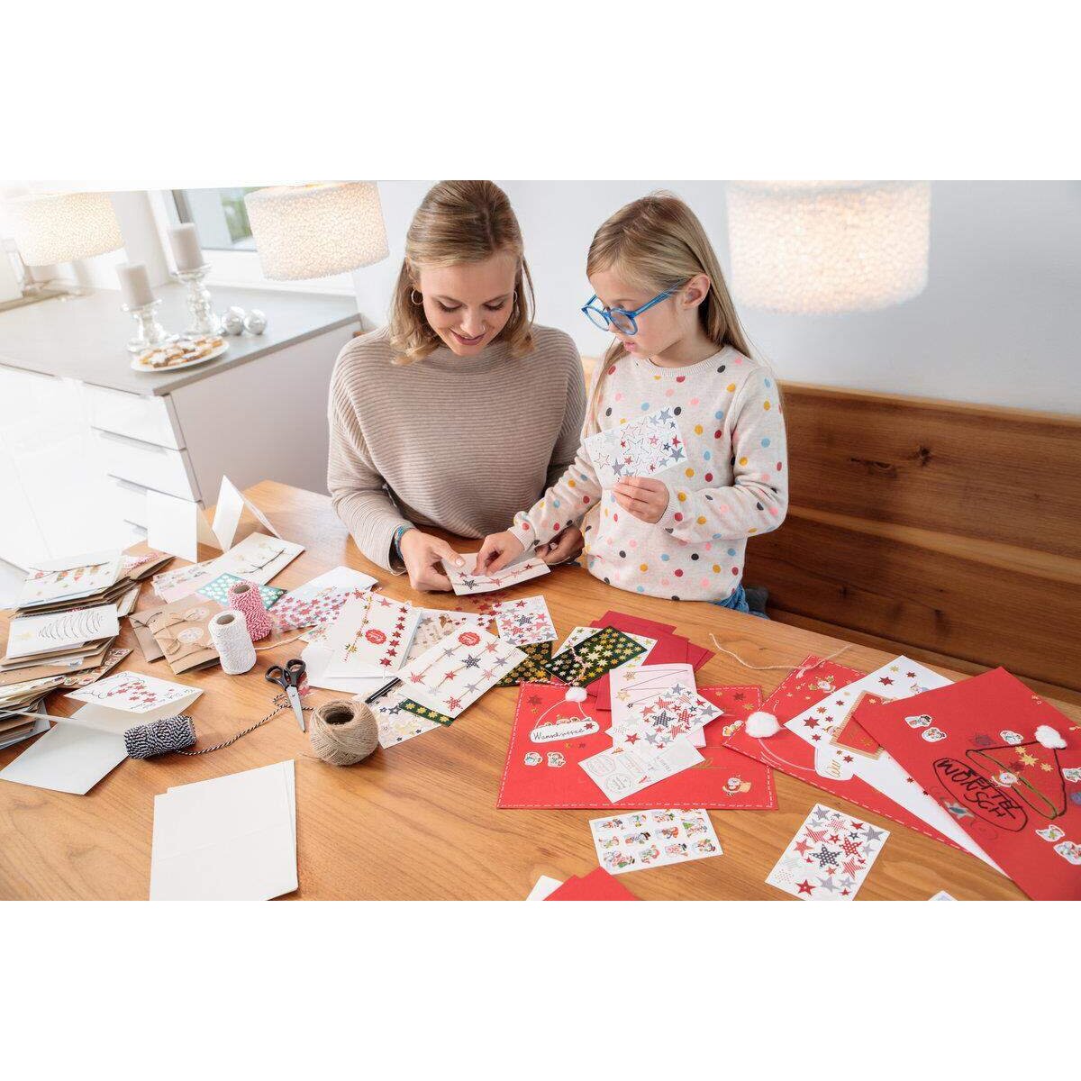 Avery Zweckform Z-Design 4050 Weihnachtssticker, Gestecke, 2 Bogen/22 Sticker