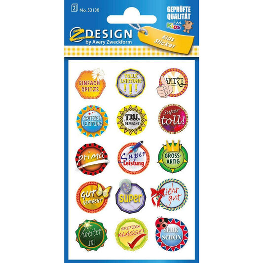 Avery Zweckform Z-Design 53130, Papier Sticker, Buttons, 30 Aufkleber