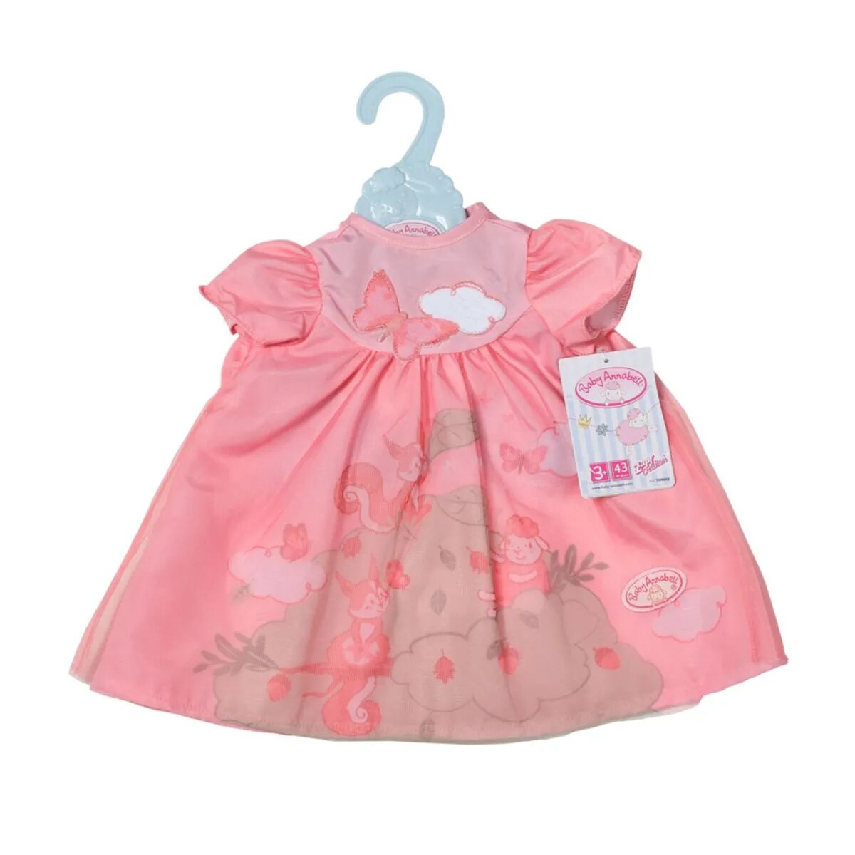 Baby Annabell® Kleid rosa Eichhörnchen 43cm