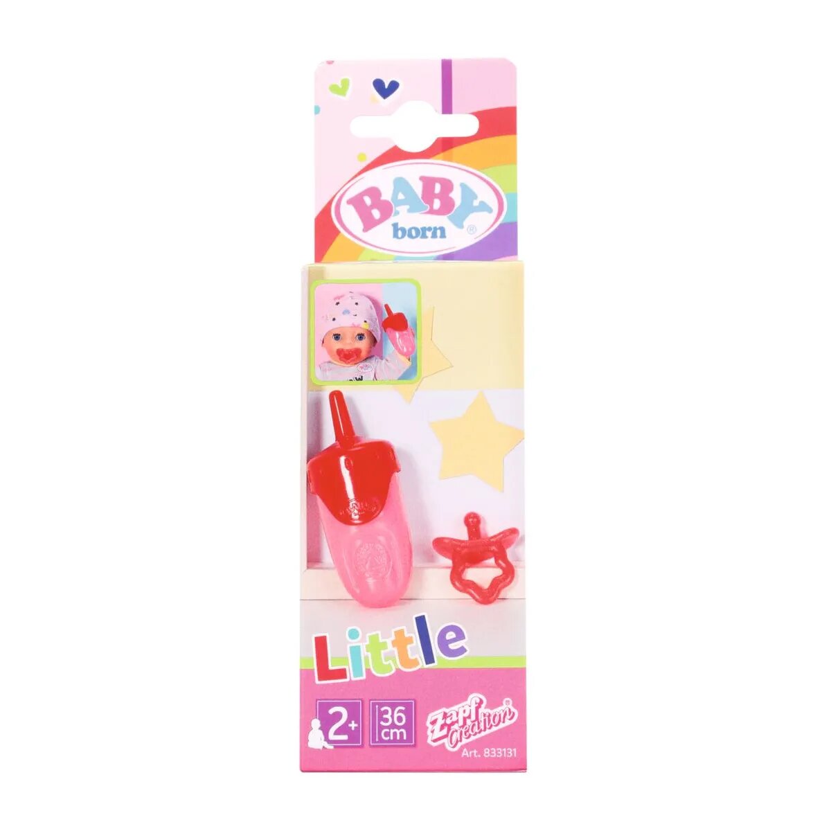 BABY born® Little Flasche & Schnuller 36cm, 1 Stück, 2-fach sortiert