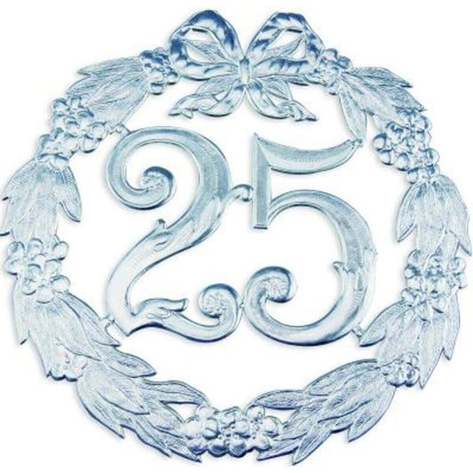Bacher & Demmler Jubiläumszahl 25, silber, 24cm