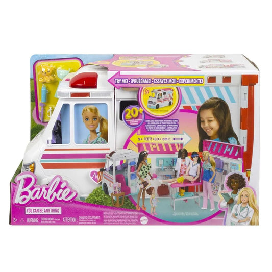 Barbie 2-in-1 Krankenwagen Spielset (mit Licht & Geräuschen)