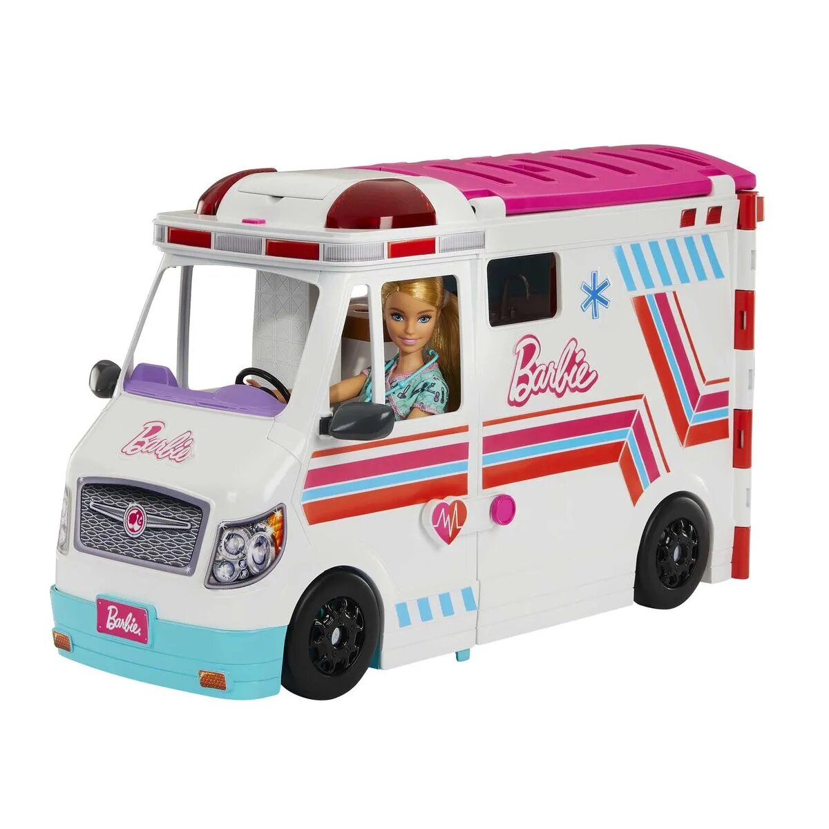 Barbie 2-in-1 Krankenwagen Spielset (mit Licht & Geräuschen)