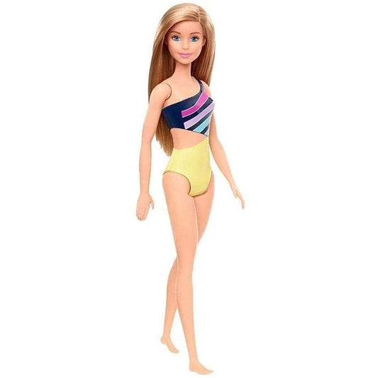 Barbie Beach Puppe mit Badeanzug im Streifenmuster