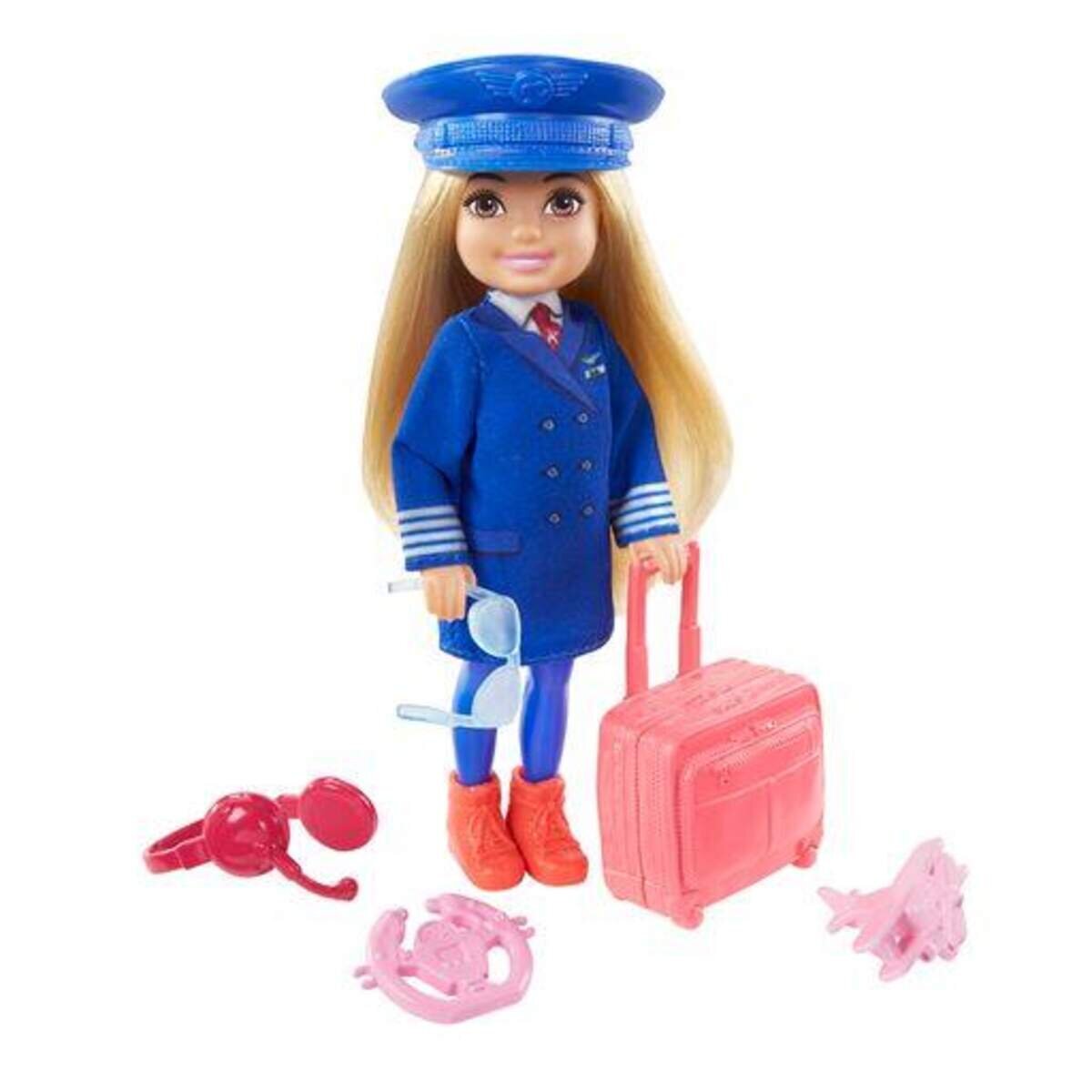 Barbie Chelsea-Karrierepuppe mit Pilot Outfit und zugehörigem Zubehör