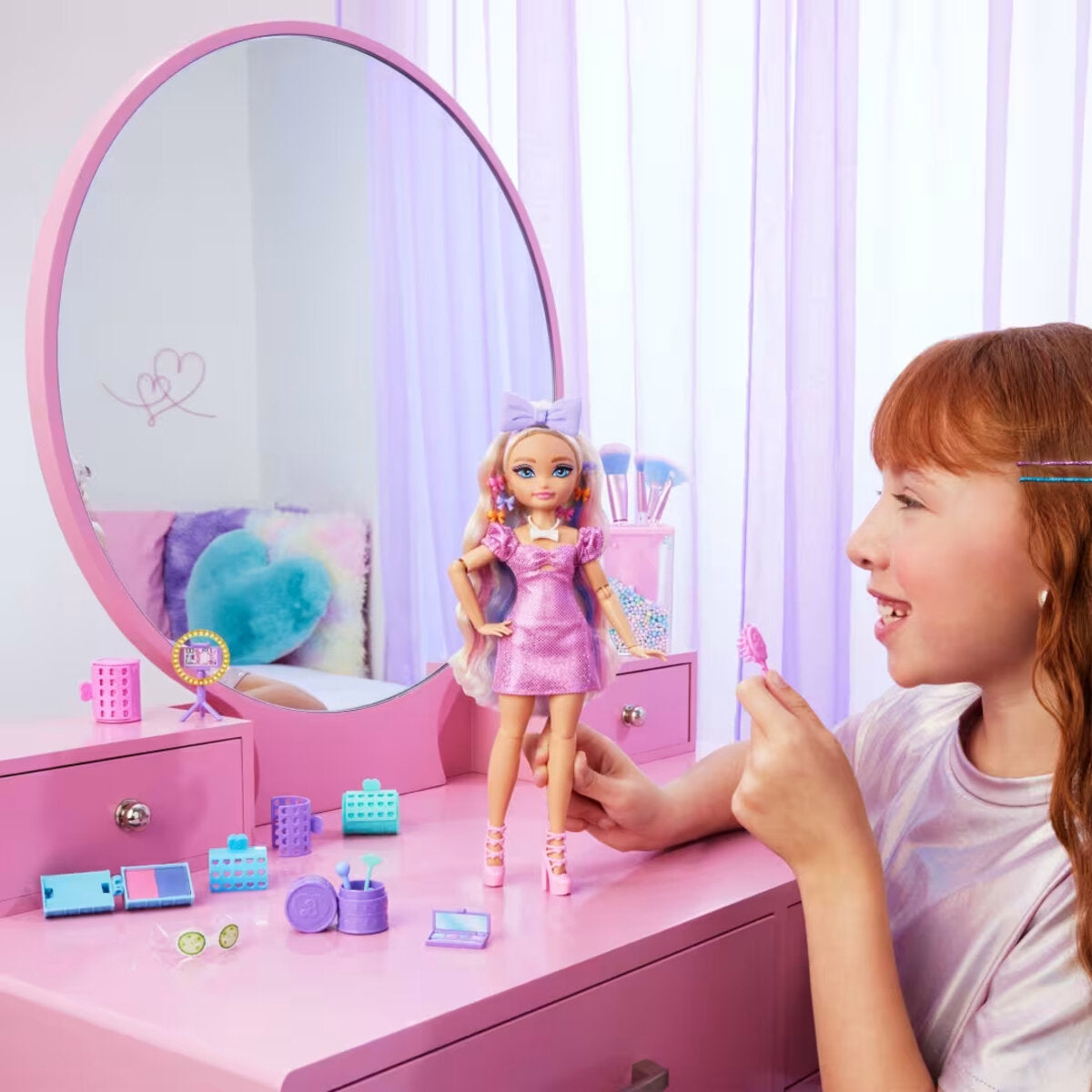 Barbie Dream Besties Malibu Get Ready With Me Haarspiel-Puppe