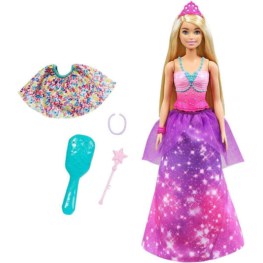 Barbie Dreamtopia 2-in-1 Prinzessin & Meerjungfrau Puppe, Anziehpuppe