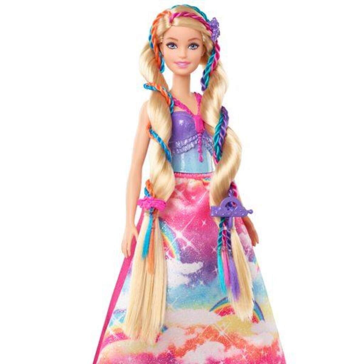 Barbie Dreamtopia Prinzessin Puppe inkl. Haare zum Flechten, Anziehpuppe