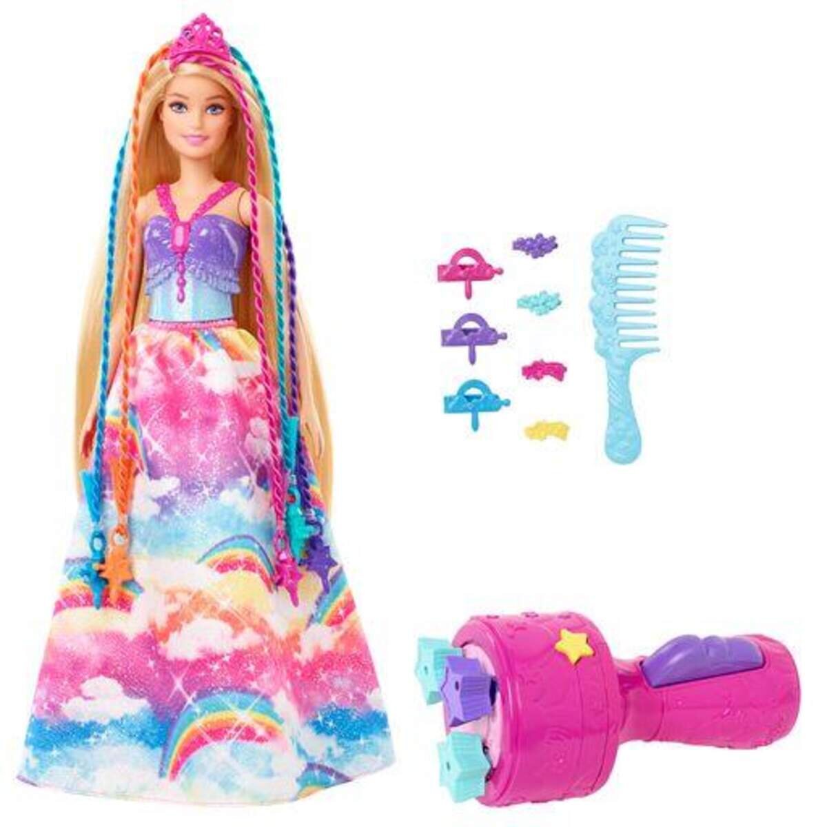 Barbie Dreamtopia Prinzessin Puppe inkl. Haare zum Flechten, Anziehpuppe