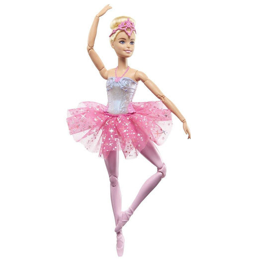 Barbie Dreamtopia Zauberlicht Ballerina (blond), Puppe mit Leucht-Kleid