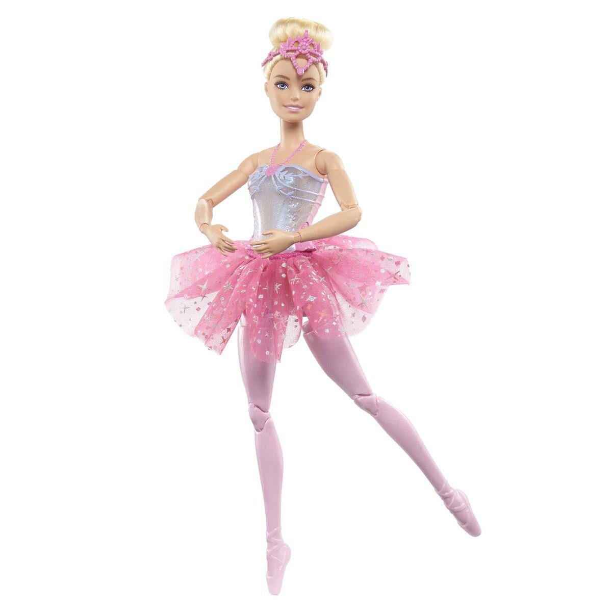 Barbie Dreamtopia Zauberlicht Ballerina (blond), Puppe mit Leucht-Kleid