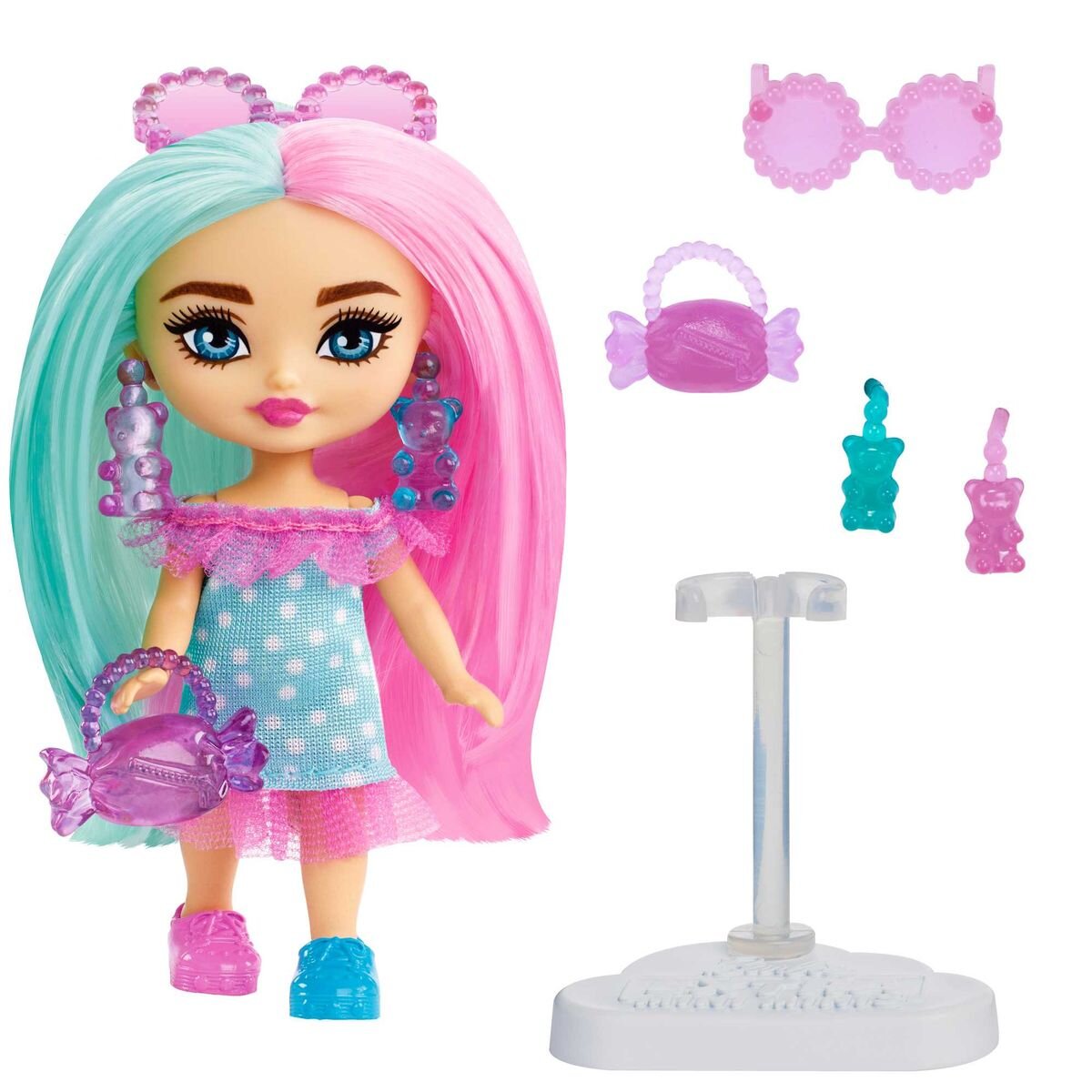 Barbie Extra Mini Minis Puppe mit rosa- und minzfarbenem Haar