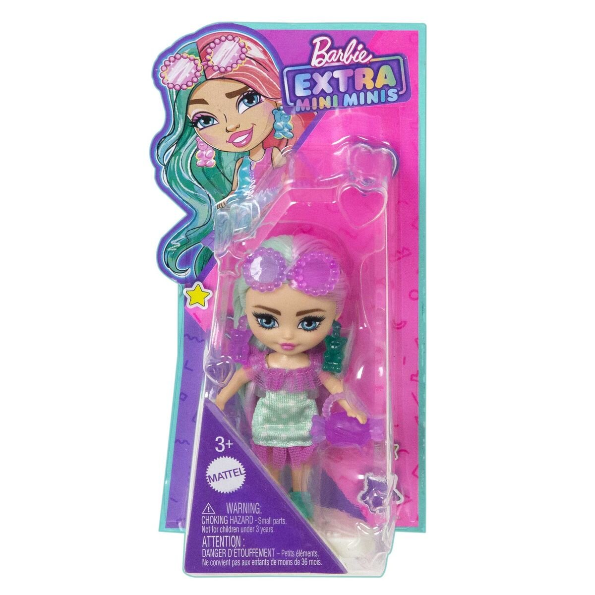 Barbie Extra Mini Minis Puppe mit rosa- und minzfarbenem Haar