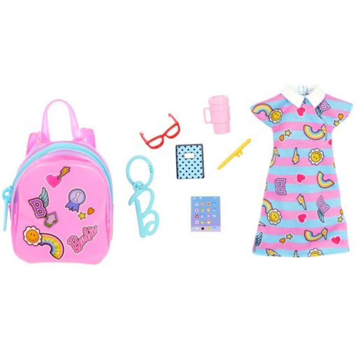 Barbie Fashion Kleidung und Deluxe-Tasche mit Zubehör, 1 Set, 3-fach sortiert