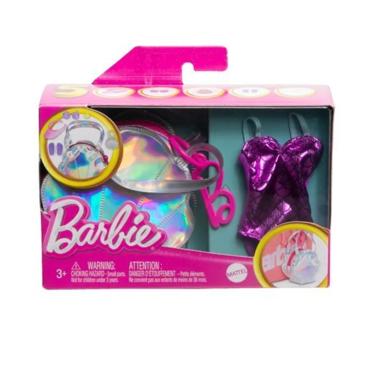 Barbie Fashion Kleidung und Deluxe-Tasche mit Zubehör, 1 Set, 3-fach sortiert