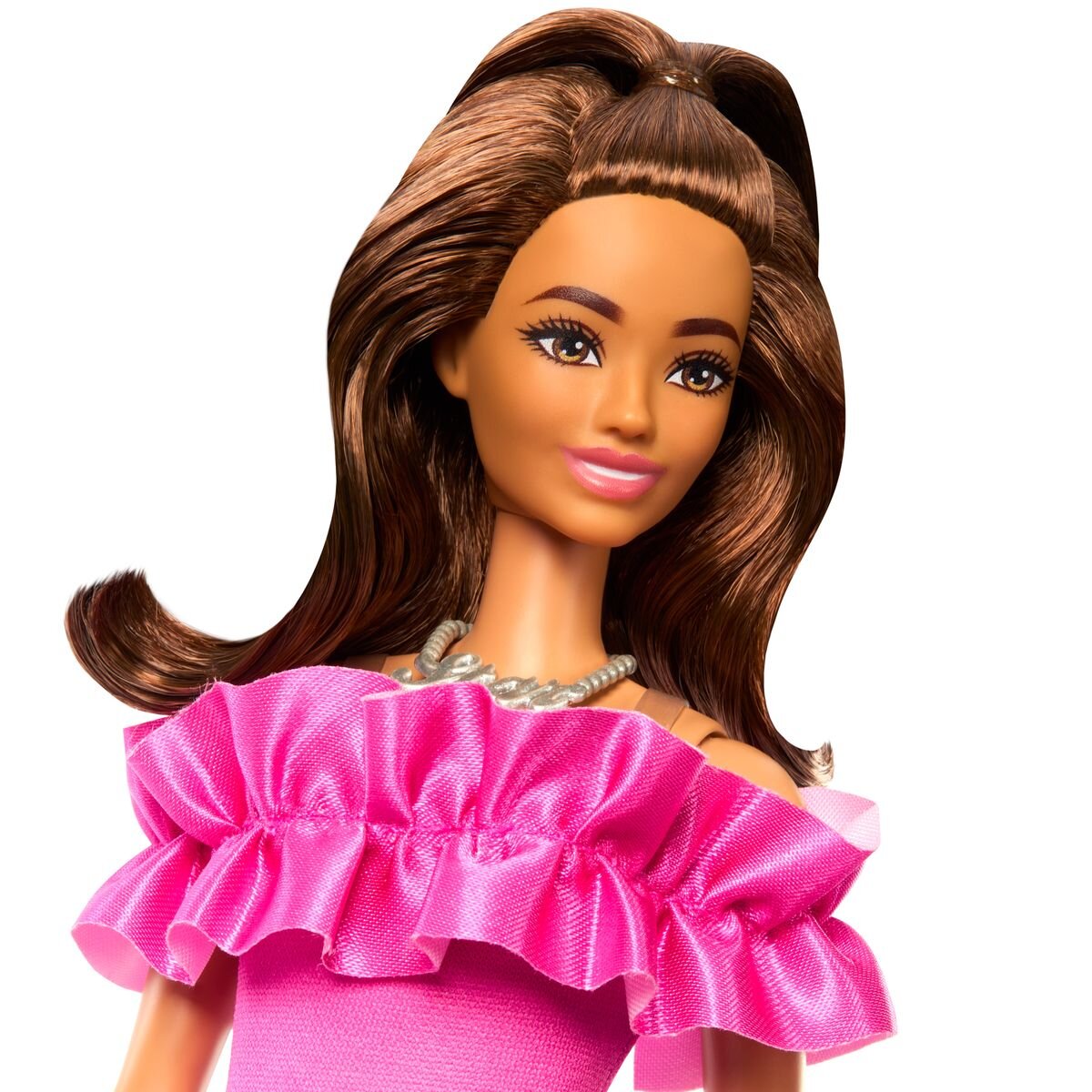 Barbie Fashionista Doll - Pink Ruffle Sleeves Dress