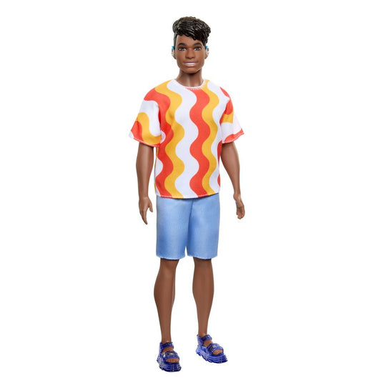 Barbie Fashionista Ken-Puppe - Red and Orange Shirt