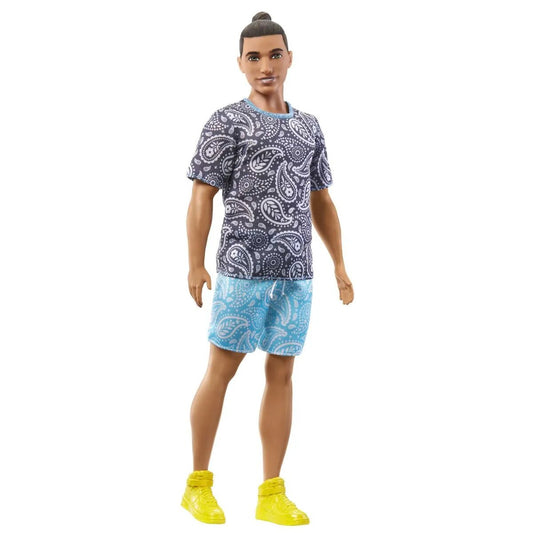 Barbie Fashionistas Ken-Puppe mit braunen Haaren und Paisley-Outfit