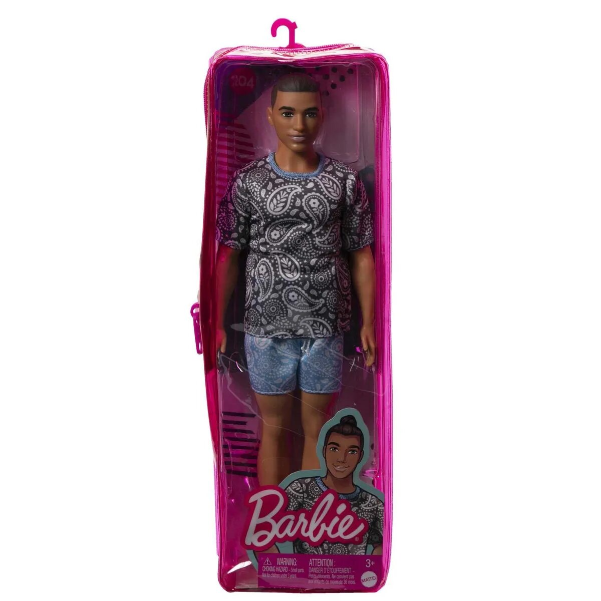 Barbie Fashionistas Ken-Puppe mit braunen Haaren und Paisley-Outfit