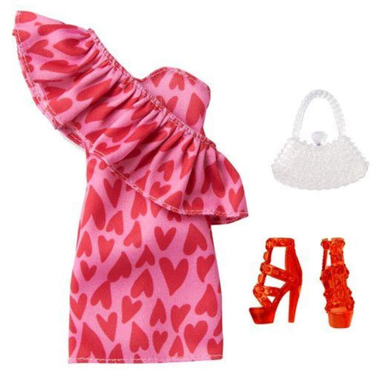 Barbie Moden-Sortiment mit Puppenkleidern, 1 Outfit & 2 Accessoires für Barbie Puppen, sortiert