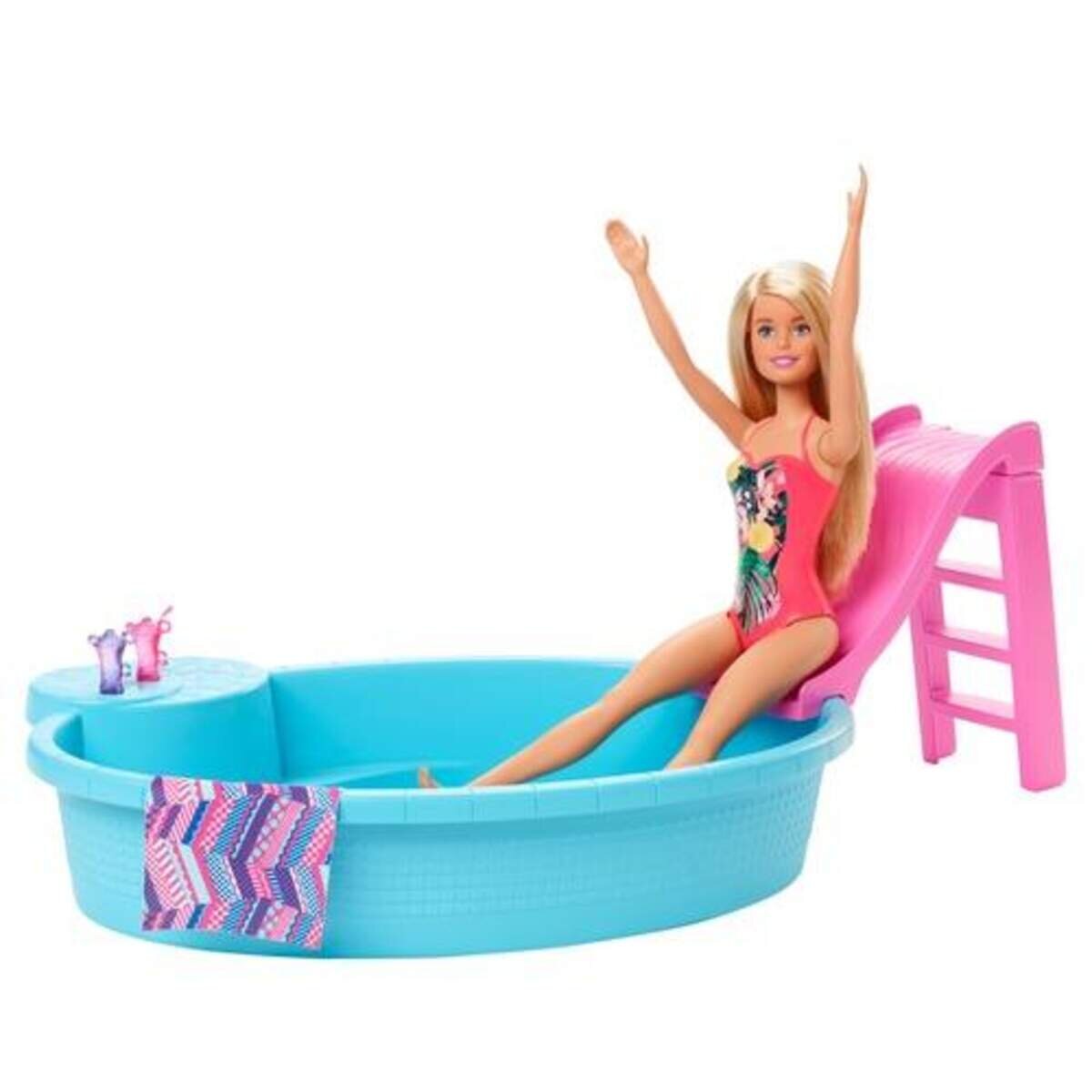 Barbie Pool Spielset mit Puppe, blond