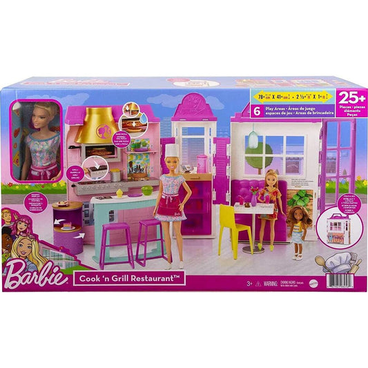 Barbie Restaurant inkl. Puppe (blond), Barbie Bistro mit Zubehör