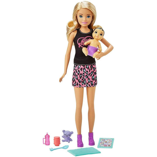 Barbie „Skipper Babysitters Inc.” Puppe + Baby/Accy Leggings