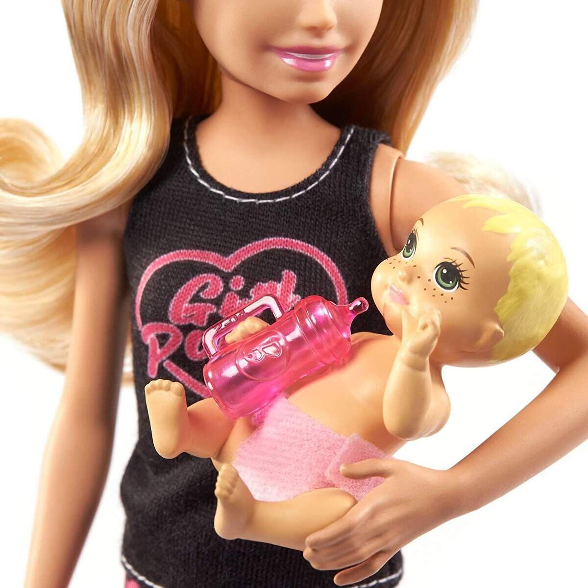 Barbie „Skipper Babysitters Inc.” Puppe + Baby/Accy Leggings