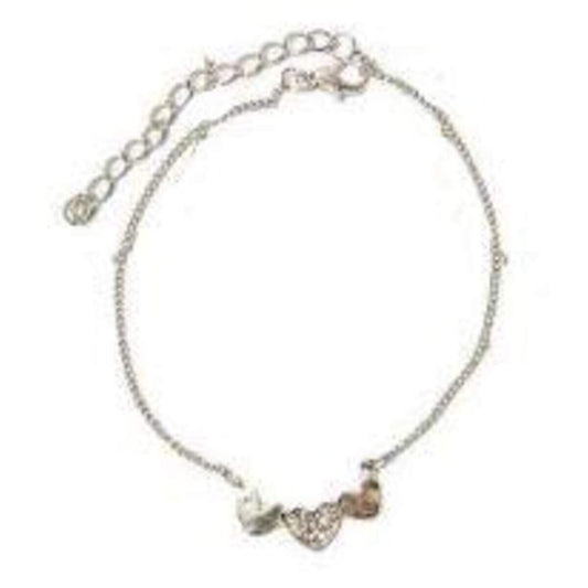 bb Klostermann Armband Herzen mit 3 Steinen, sortiert