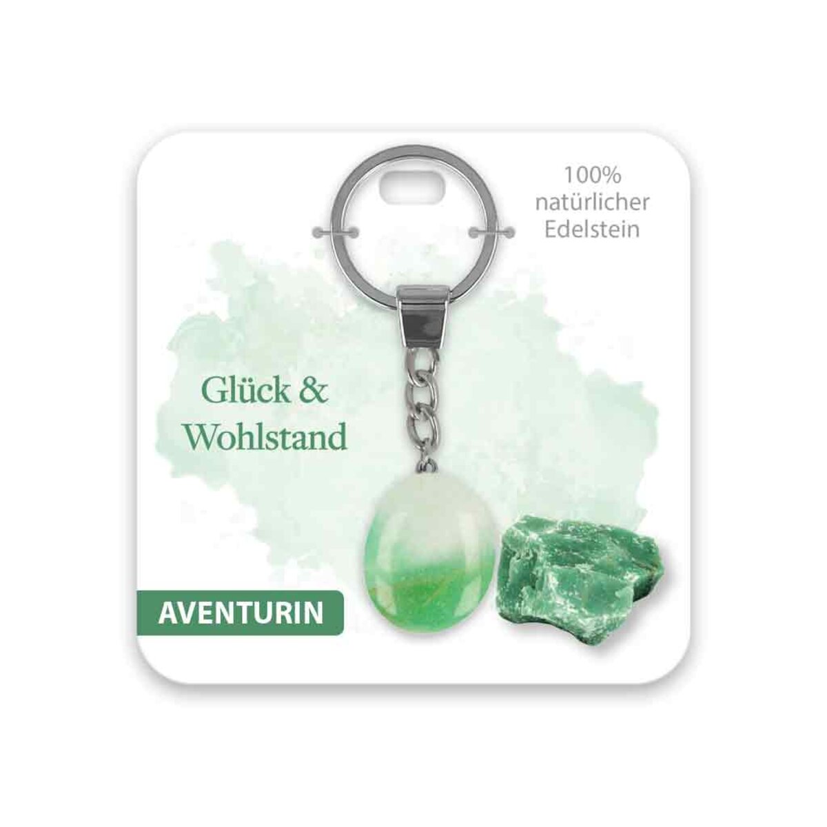bb Klostermann Schlüsselanhänger Edelstein Aventurin