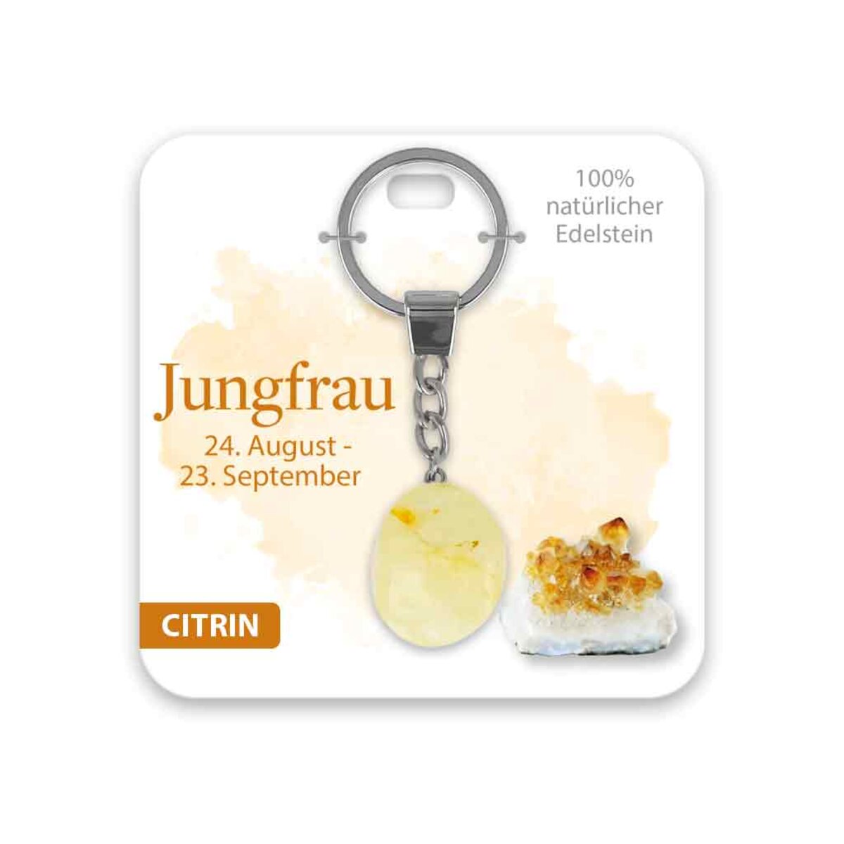 bb Klostermann Schlüsselanhänger Edelstein Jungfrau