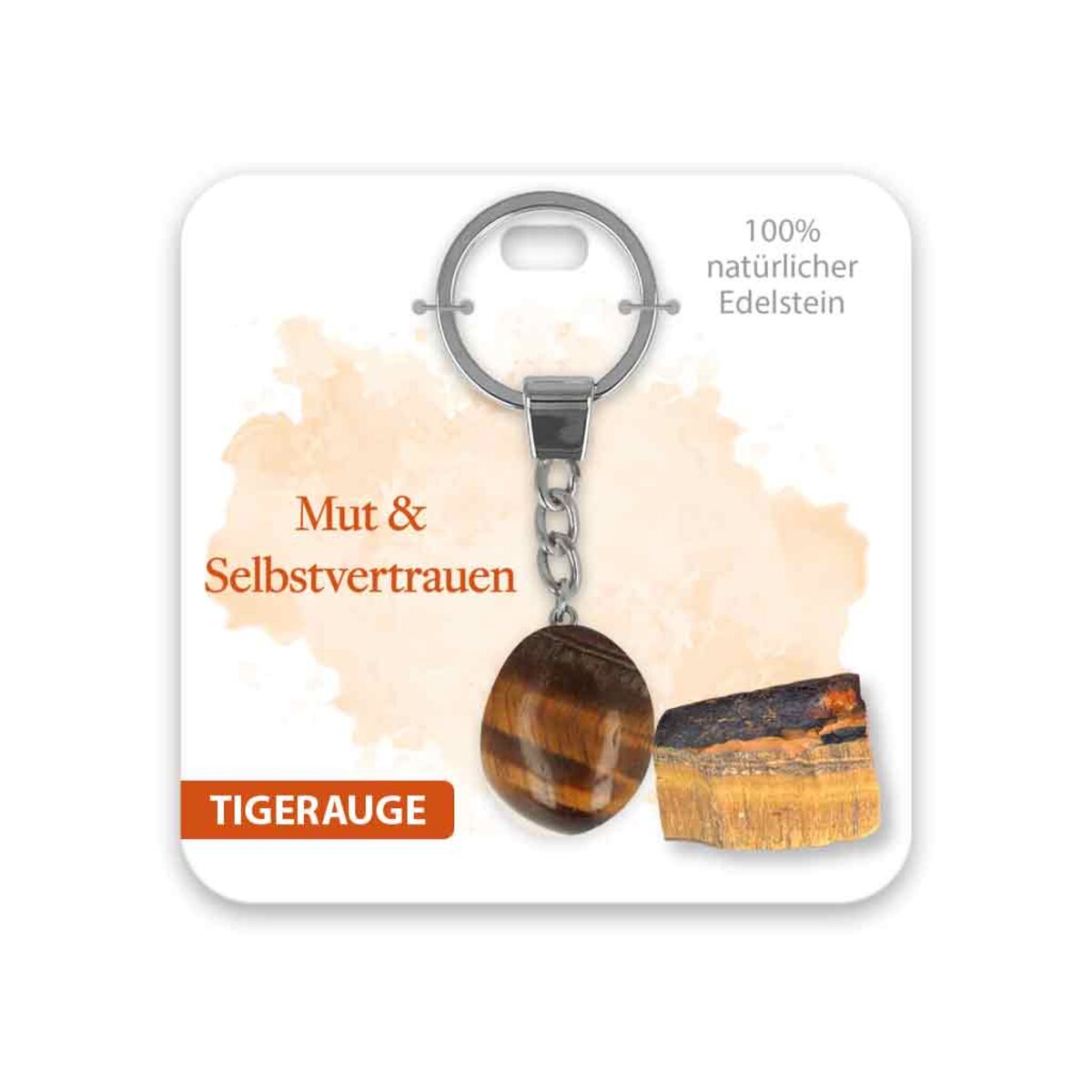 bb Klostermann Schlüsselanhänger Edelstein Tigerauge
