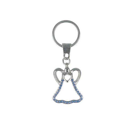 bb Klostermann Schlüsselanhänger Schutzengel Strass blau