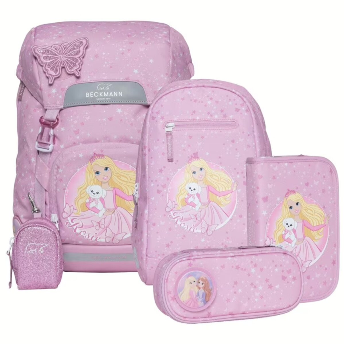 Beckmann Classic 22l Schulrucksack Set 6tlg. Rosie