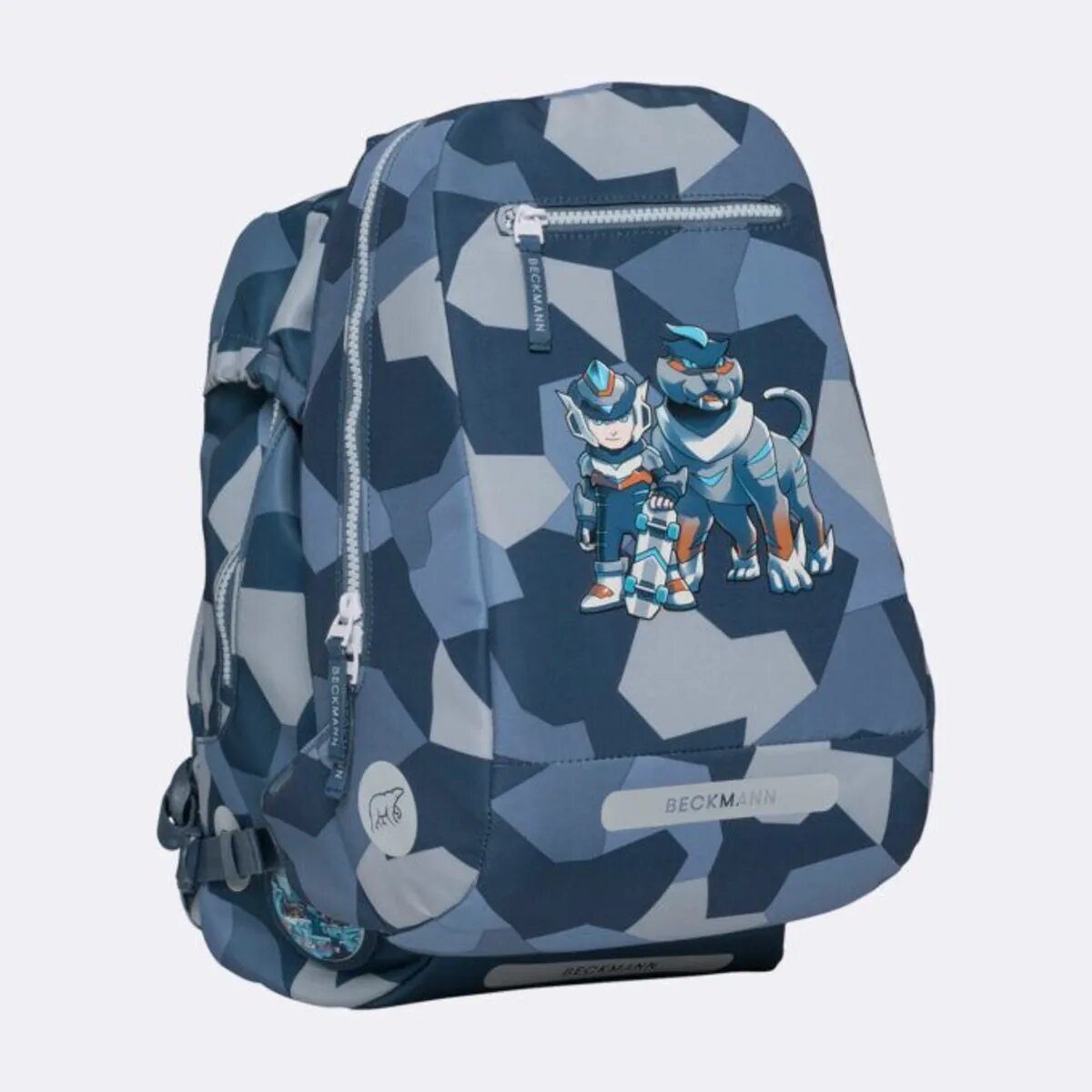 Beckmann Schulrucksack-Set Classic Tiger Race, 7-teilig