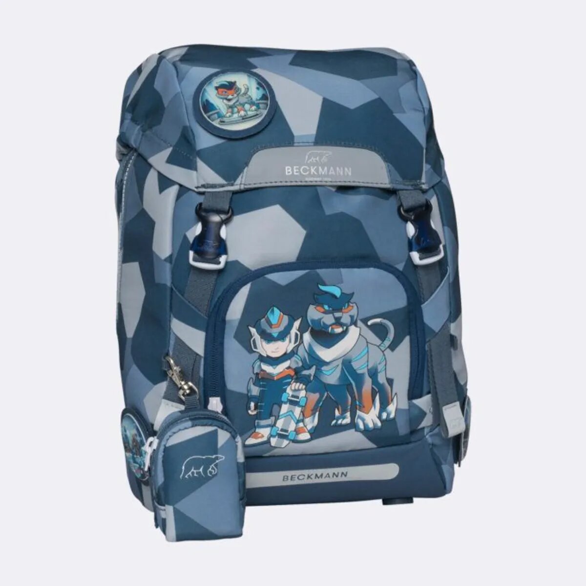 Beckmann Schulrucksack-Set Classic Tiger Race, 7-teilig