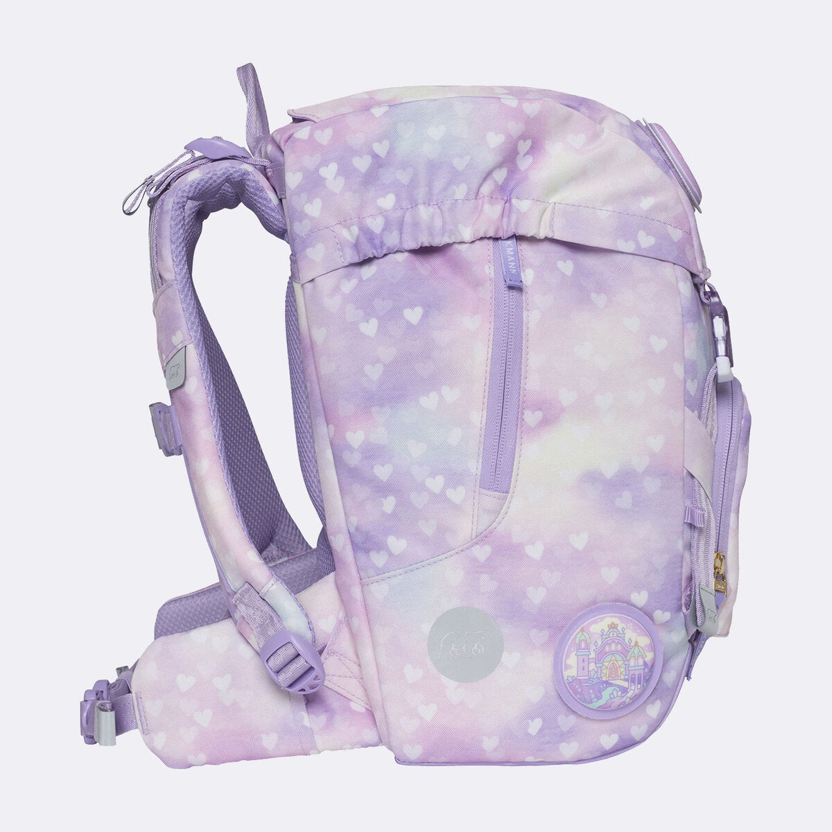 Beckmann Schulrucksack-Set Classic Unicorn Princess Purple, 6-teilig