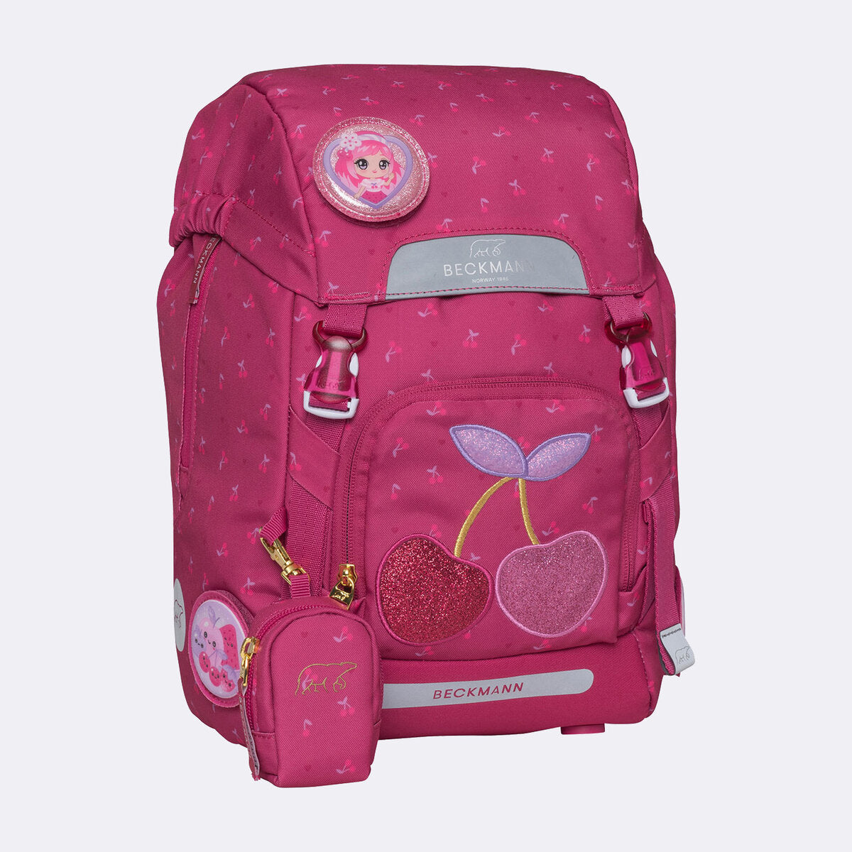 Beckmann Schulrucksack-Set Classic Cherry, 6-teilig