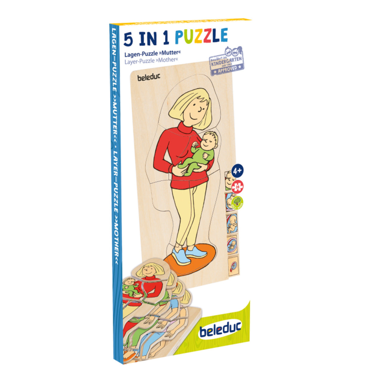 beleduc Lagen-Puzzle „Mutter“, 27 Teile