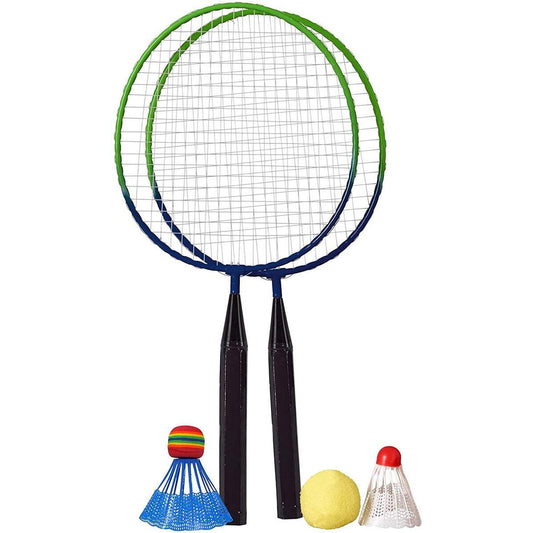 BEST Sporting Mini Badminton Set 2 Schläger inklusive Federball, Softball und Schaumstoff-Federball