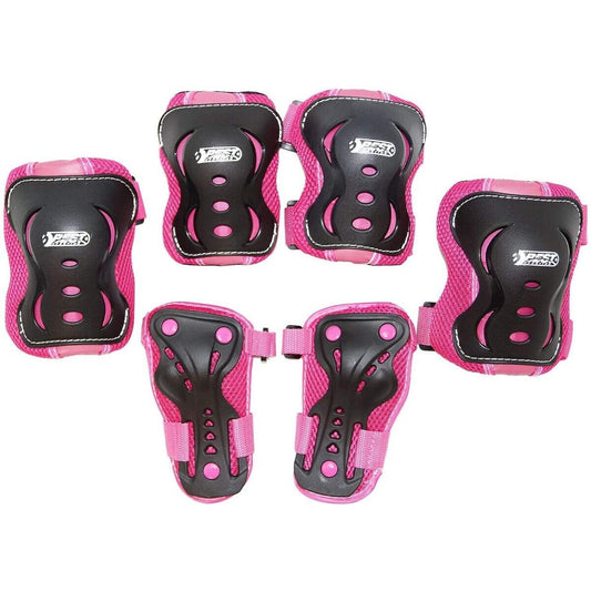 BEST Sporting Schützer Set für Mädchen, Farbe: pink / schwarz, Größe: M