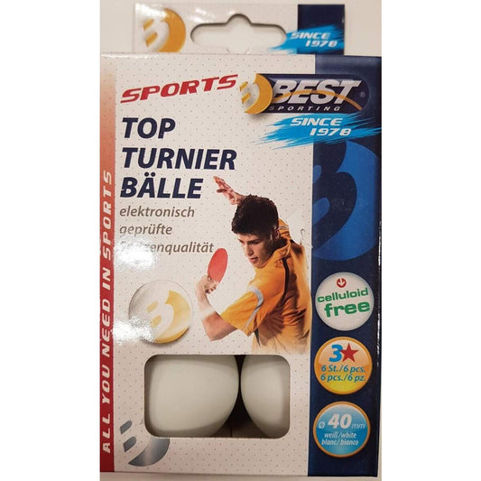 BEST Sporting Top Turnier Bälle 3 Sterne 6er Set