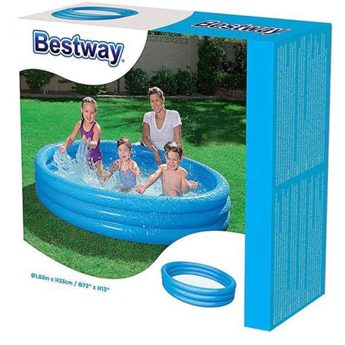 Bestway Pool 3-Ring Uni 180cm, farblich sortiert