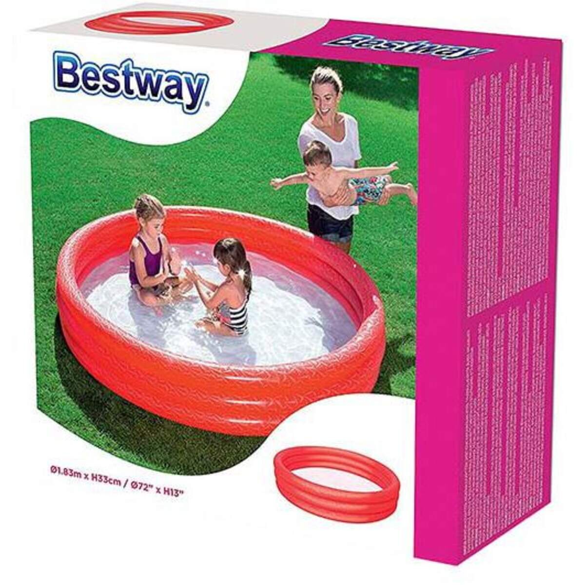 Bestway Pool 3-Ring Uni 180cm, farblich sortiert